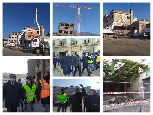 Ex Miralanza, oggi la prima bennata per demolire i vecchi stabili: &quot;Nasceranno 300 posti di lavoro&quot; (FOTO e VIDEO)