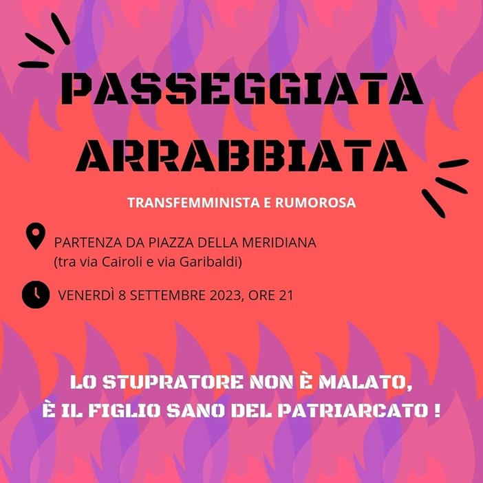 Stupri e femminicidi, venerdì la ‘Passeggiata arrabbiata’ di Non una di meno