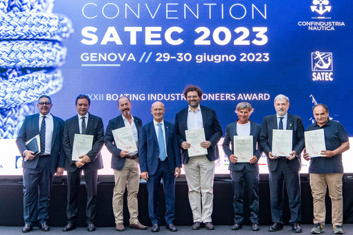 Convention Satec 2023: consegnati i riconoscimenti della XXXIIesima edizione del premio Pionieri della Nautica