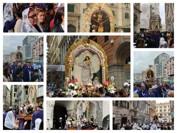 Genova, la comunità latina si è riunita per celebrare la Festa del Señor de los Milagros (Foto e video)