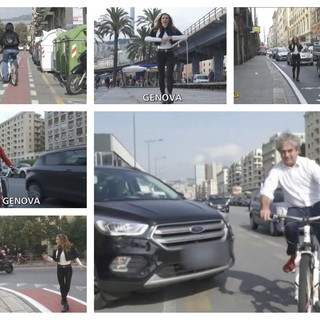 Striscia la Notizia boccia le piste ciclabili di Genova: &quot;Un vademecum di come non vanno fatte&quot; (FOTO e VIDEO)