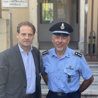 Marco Scajola, capolista al Senato con Noi Moderati, in visita alla casa circondariale di Imperia