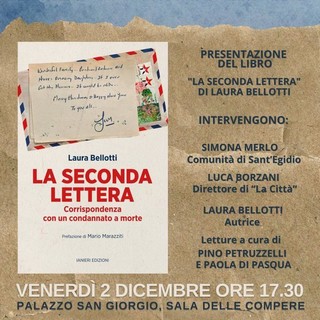 Pena di morte, domani la presentazione del libro &quot;La seconda lettera&quot;