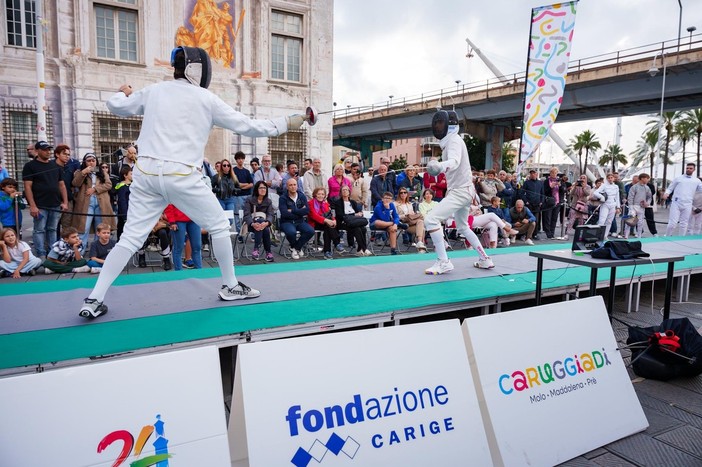 Prove ed esibizioni spettacolari per la Scherma alle Caruggiadi  con vista Europei &quot;Genova 2025&quot;