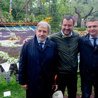 Il leader della Lega Matteo Salvini visita Euroflora (FOTO)