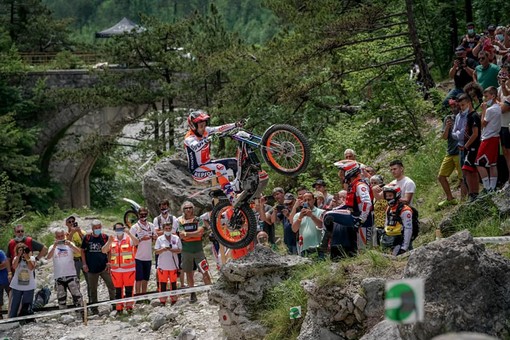 Il campione mondiale di trial Toni Bou