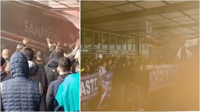 Samp in volo a caccia dell'impresa, dall'aeroporto la carica della Sud per la trasferta play-off di Palermo