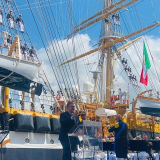 Partenza Amerigo Vespucci da Genova, Toti: &quot;Unisce la nostra storia e il nostro futuro&quot;