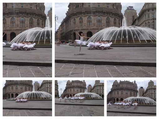 In piazza De Ferrari l'esibizione del 'Youth America Grand Prix', le ballerine provenienti da tutto il mondo attese a Nervi (FOTO E VIDEO)